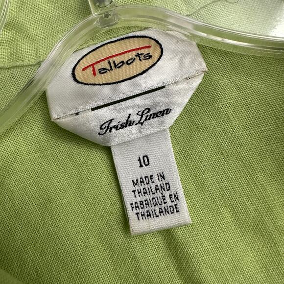 Talbots Womens Irish Linen Shirt Size 10 Minimalist Coastal Classic Summer - Picture 3 of 7